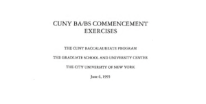 Cover page from the 1995 commencement booklet