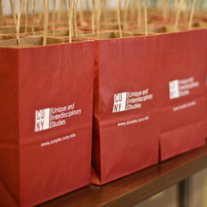 Decorative red bags gift bags
