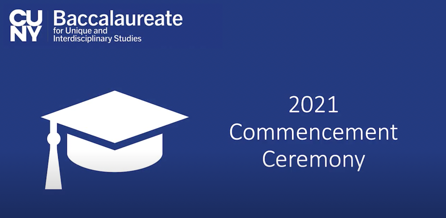Cover image for the 2021 commencement ceremony