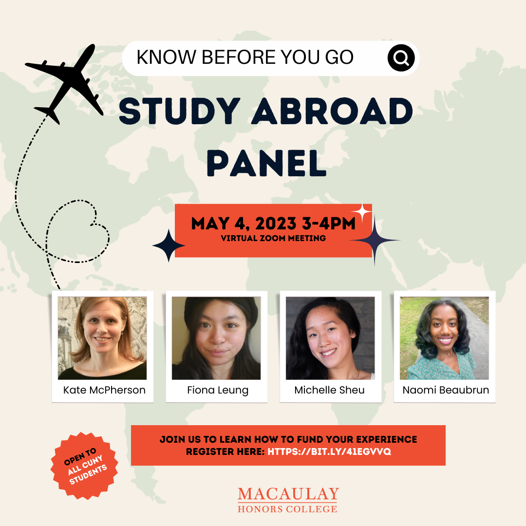 CUNY Study Abroad Panel May 4 Flyer