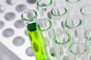 green liquid in test tube