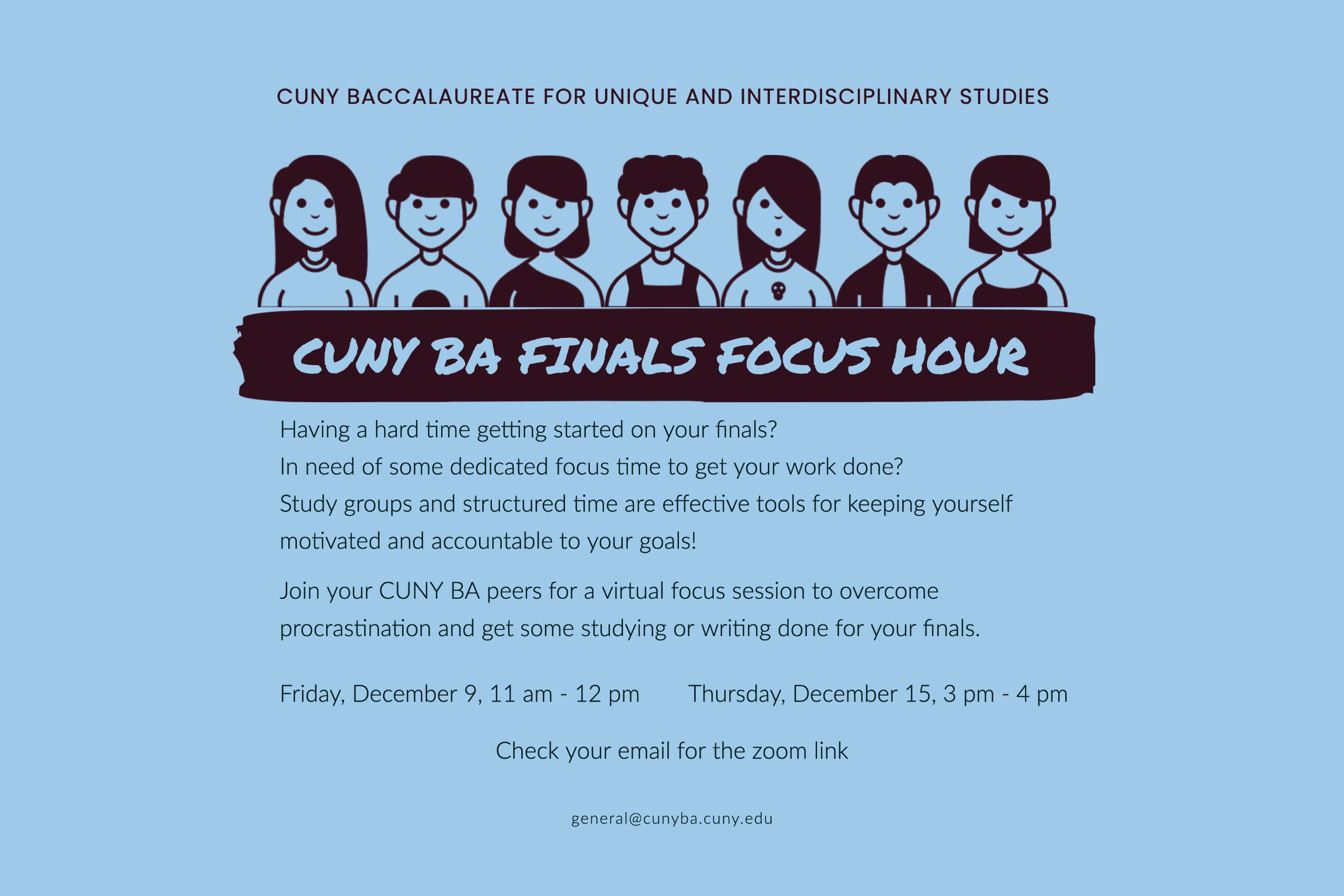 Flyer for CUNY BA Focus Hours 
